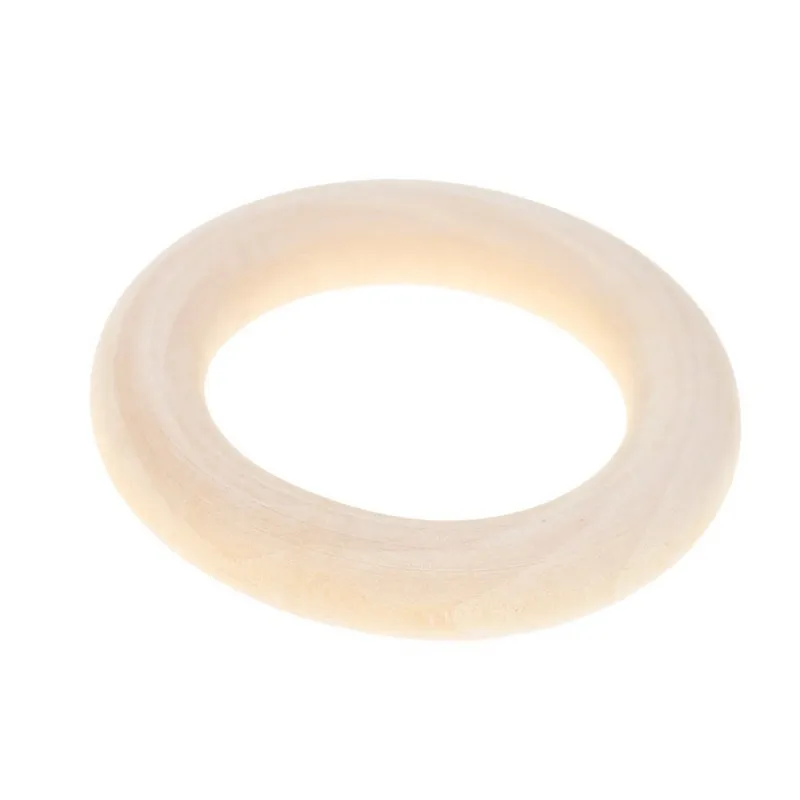 Необработанный пустой деревянный Прорезыватель для зубов в форме кольца из