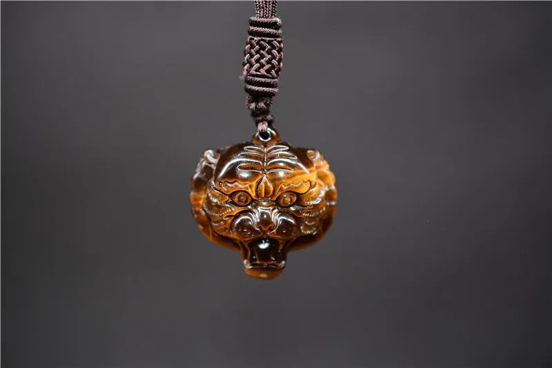 Ожерелье с подвеской из натурального тигрового глаза кулон нефрита ожерелье