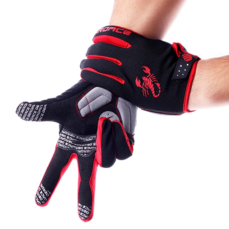 Профессиональные противоударные велосипедные перчатки с полным пальцем Осень