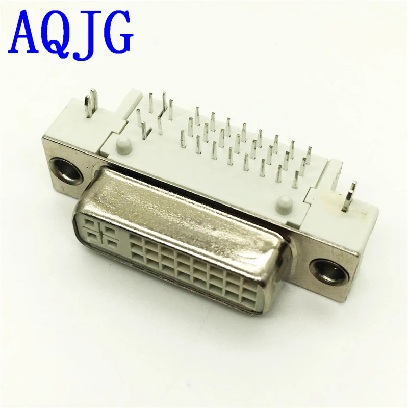 100 шт. DVI 29Pin к PCB 90 градусов гнездовой разъем 24 + 5 Pin разъем/разъем для видео аудио