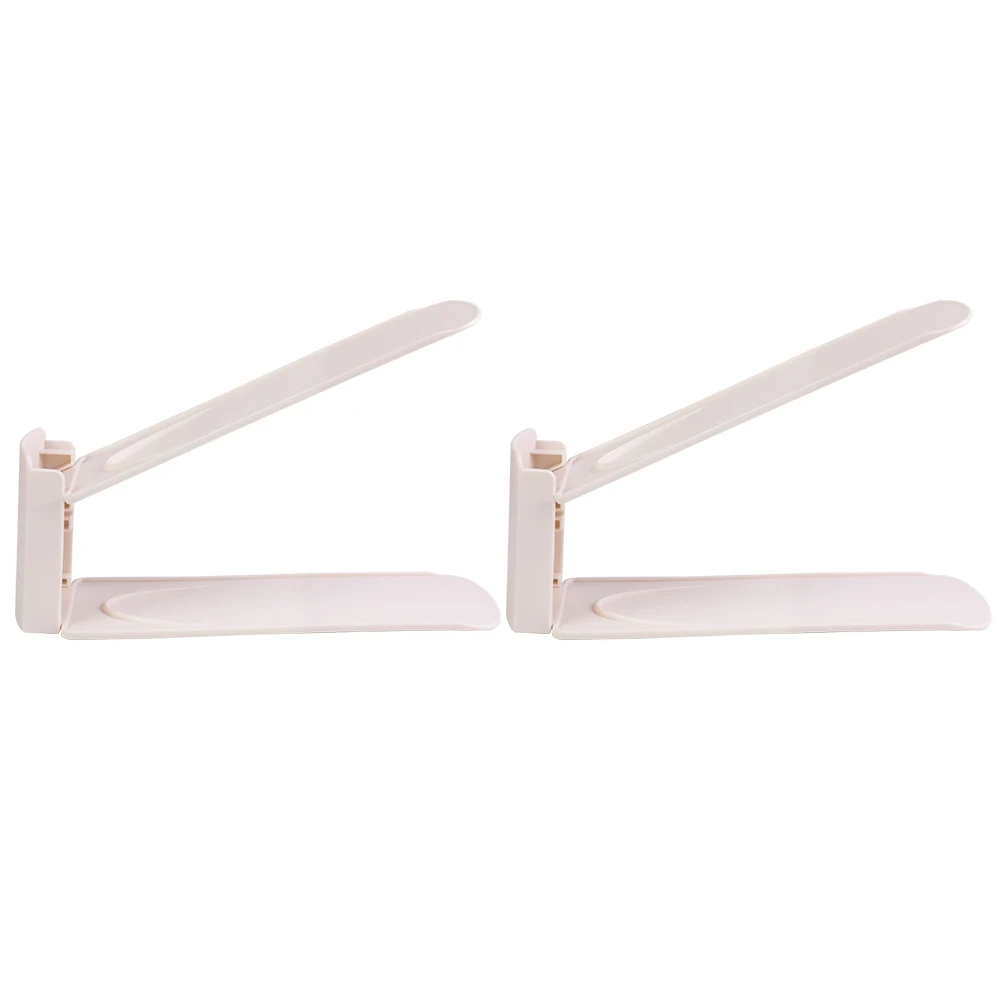 2PCs Apricot 2/4/6/8/10 шт. Регулируемый органайзер для обуви Современная двойная стеллаж для хранения обуви Space Saver обувь органайзеры стенд полка для Гостиная - Цвет: 2PCs Apricot