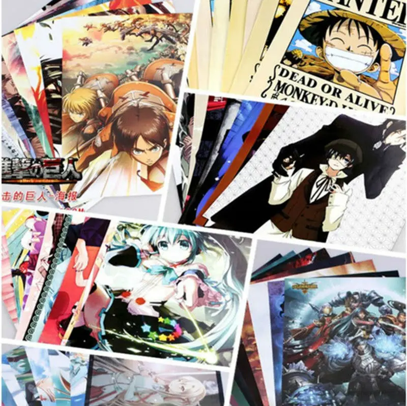 240 шт. аниме постеры Лот один штук Фея хвост САО фильм игра сексуальные для стены