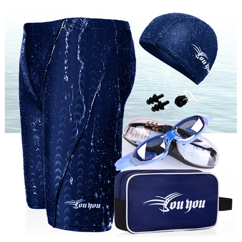 Мужские плоские Пятиточечные быстросохнущие плавательные брюки C19 +