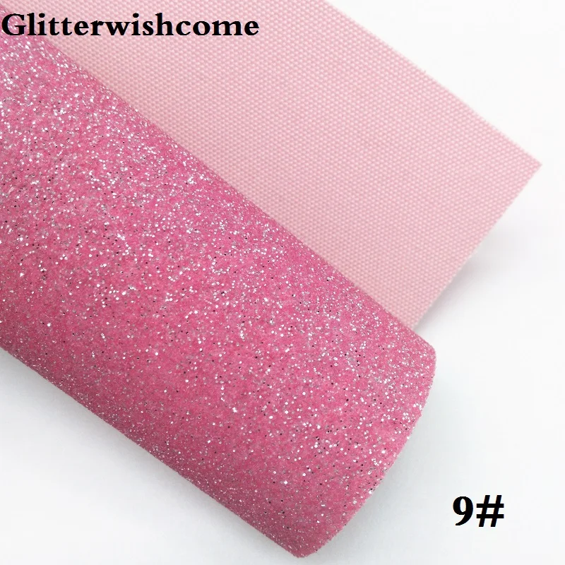 9 Glitterwishcome 21X29 см A4 Размеры синтетическая кожа, мелкие блестки кожаная сумочка в комплекте подкладочная ткань винил для банты, GM052A - Цвет: 9
