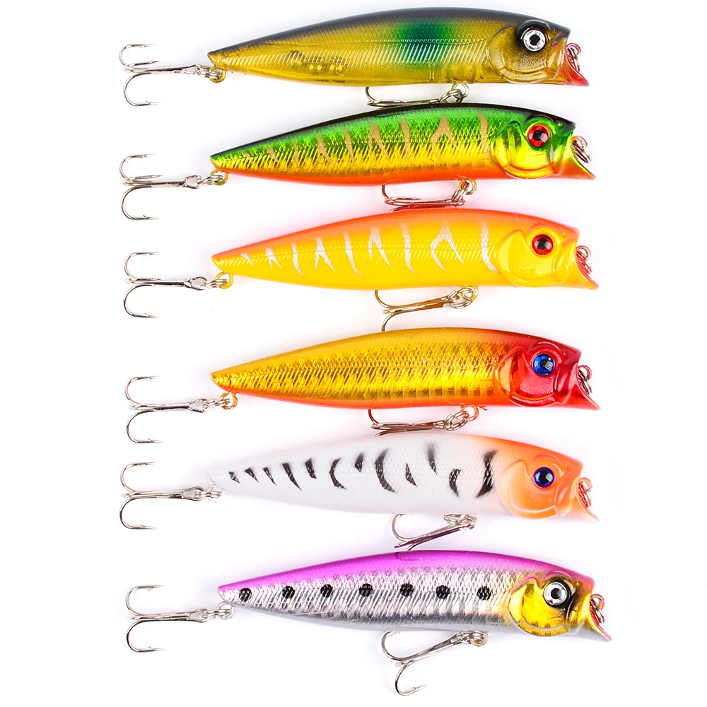 1 коробка хит 6 шт./лот набор для приманки рыболовная приманка цветов Поппер 9 5 см/11