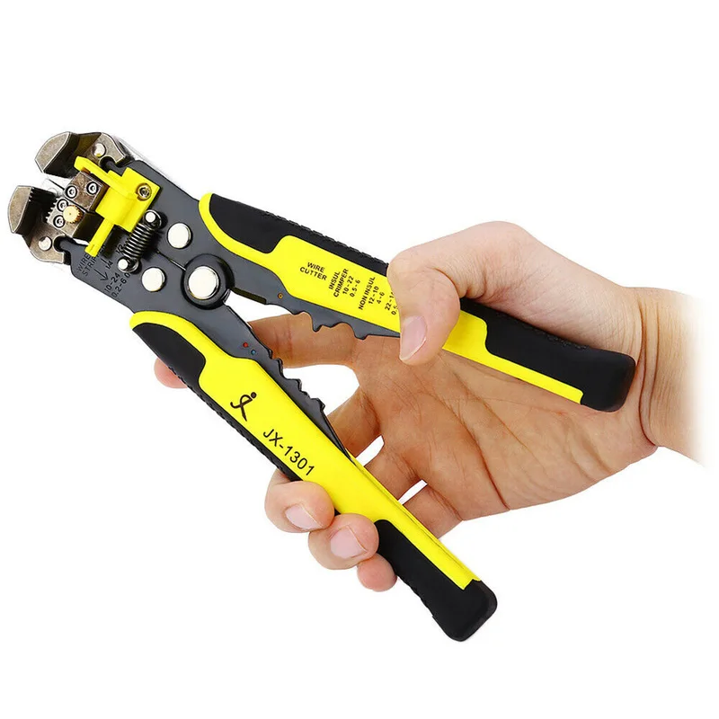 

JX1301 Wire Stripper Cable Cutter Crimper Ratchet Wheel Crimping Press Pliers Multi-Function Hand Tool