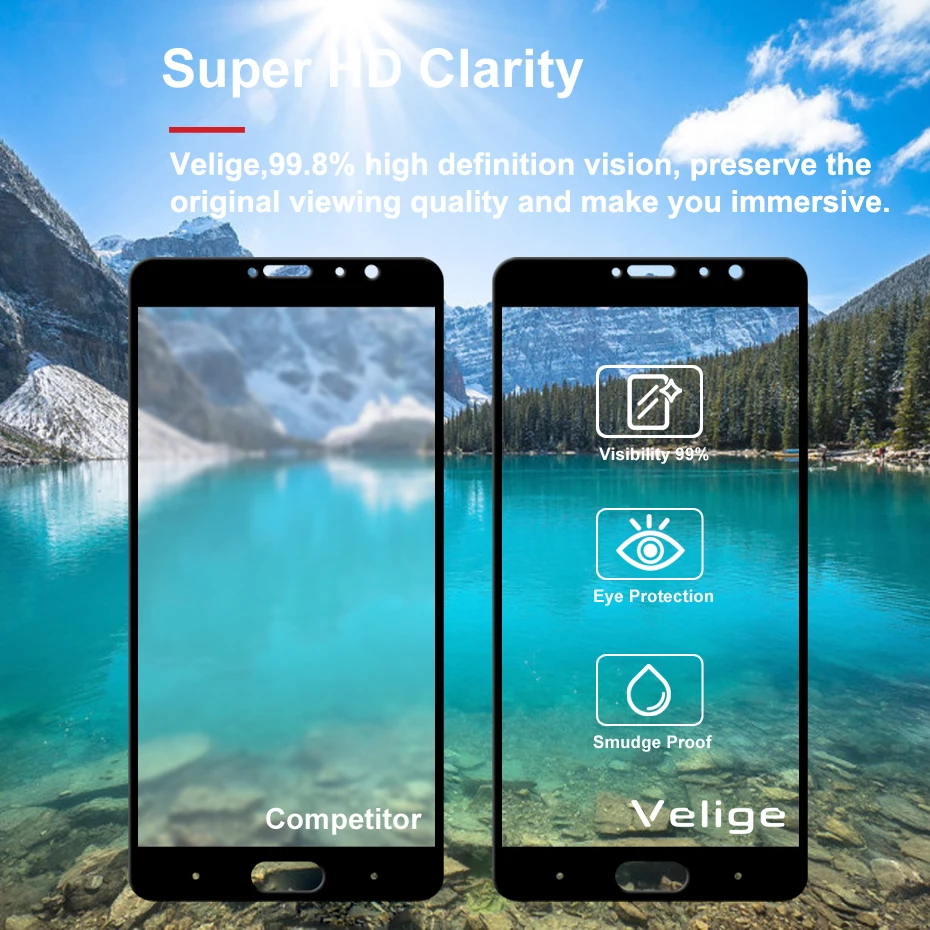 Velige полное покрытие из закаленного стекла для Xiaomi Redmi Pro RedmiPro защита экрана 2.5D 9 H твердость защитная пленка на стекло