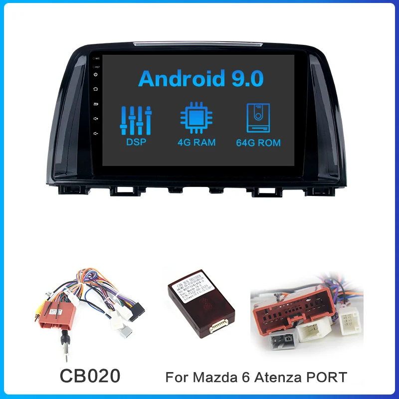 Dasaita " Автомобильный 1 Din радио gps Android 9,0 для Mazda 6 Atenza 2013 Навигатор Bluetooth DSP 4 Гб ram автомобильный мультимедийный плеер - Цвет: with canbus