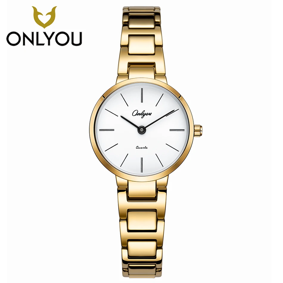 ONLYOU Fashion Women Bracelet Watch in Women's Watches Rosegold Luxury Casual Ladies Quartz Wristwatch Dress Gold Lover Gift | Наручные