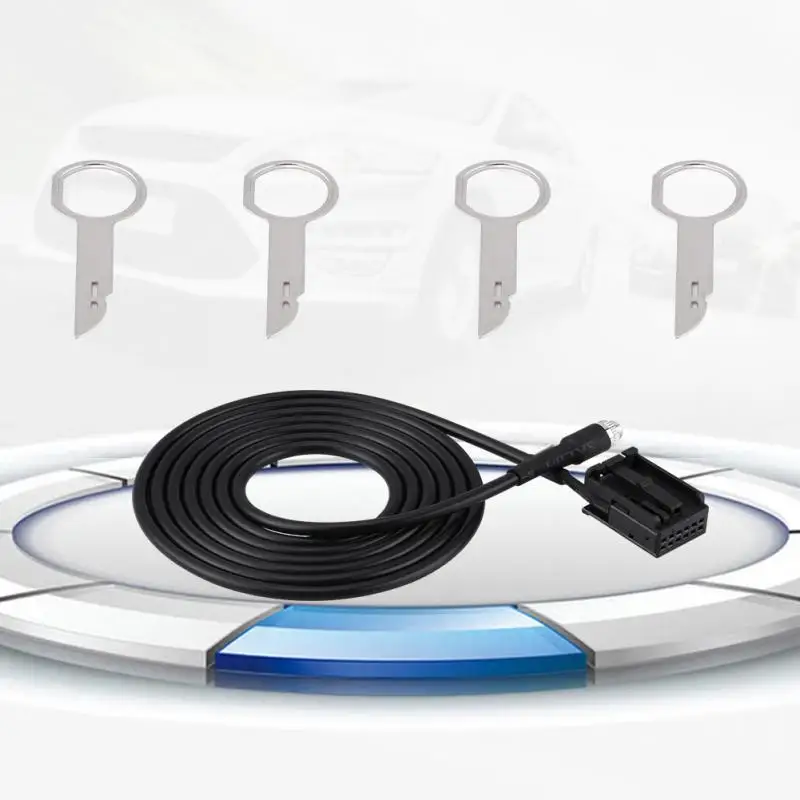 6000 CD MP3 аудио вход Aux кабель адаптер для Ford Focus Mondeo с кнопками удаления