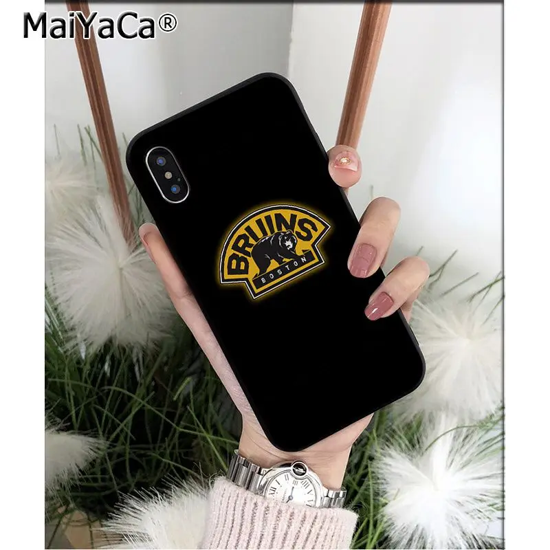 MaiYaCa Boston Bruins Силиконовый ТПУ мягкий черный чехол для телефона для iPhone 5 5Sx 6 7 7plus 8 8Plus X XS MAX XR