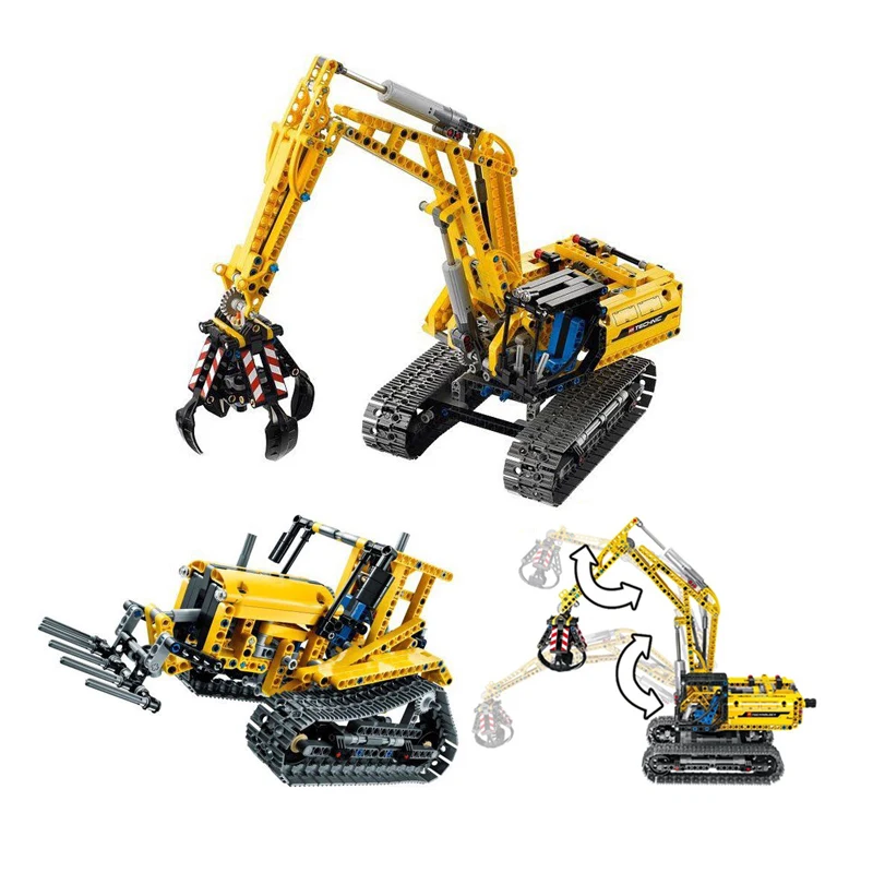 Совместимость Legoing Technic экскаватор модель строительных блоков кирпич без