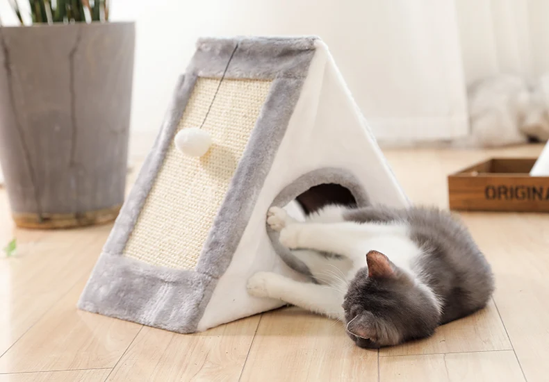 Hoopet кошка кровать Крытый питомники дом для кошек котенок игрушка палатка скретч доска Забавный игровой дом Уютная пещера