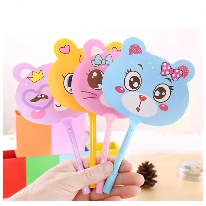 2 шт. новые странные ученические Мультяшные милые животные мини Веерная ручка