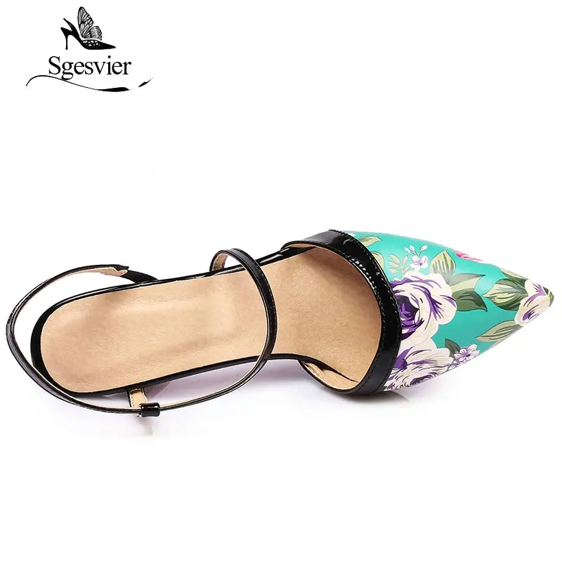 Женские туфли с цветочным принтом на тонком каблуке 10 см|women sandals|sandals sexysexy women sandals