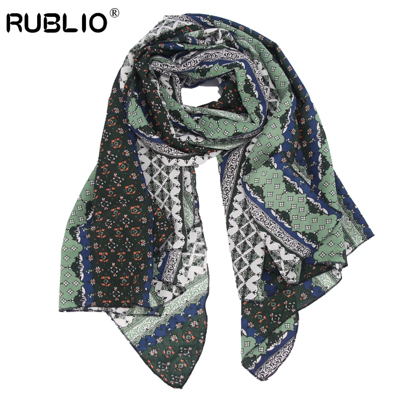 Rublio новый стиль женские шарфы Ветрозащитный Luxury Brand шелковый шарф двусторонний