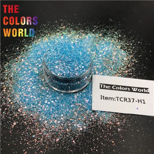 TCR37-H1 50g TCT-302 микс массивный переливающийся блеск для ногтей художественное украшение блеск для тела макияж фестиваль ручной работы DIY аксессуары товары для праздника - Цвет: TCR37-H1 50g