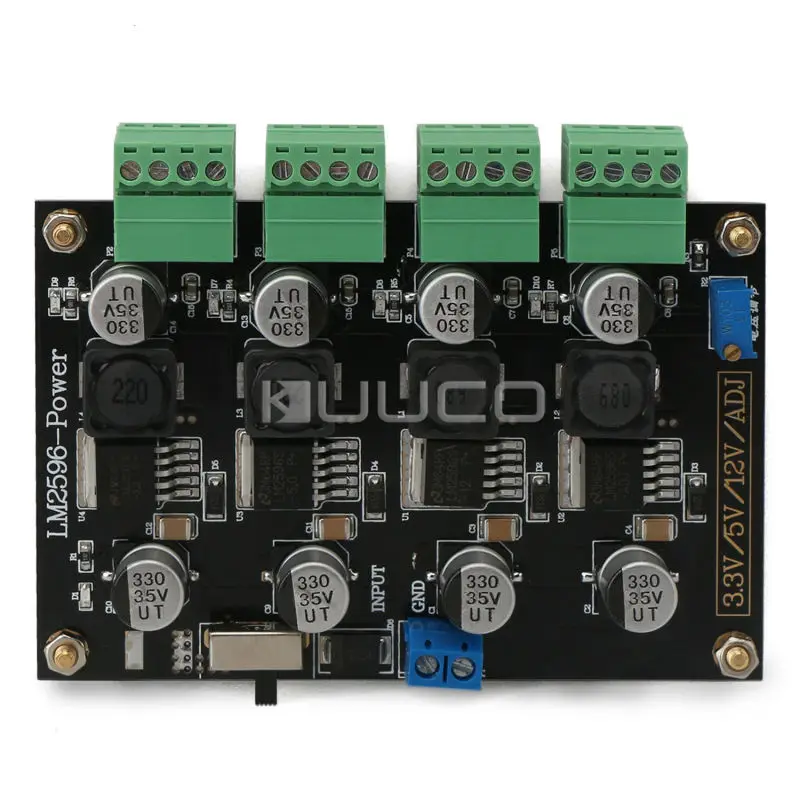 LM2596 несколько Выход Питание модуль постоянного тока 5~ 40V до 3,3 V 5V 12V ADJ 4-полосная понижающий преобразователь/Напряжение регулятор адаптер/модуль драйвера