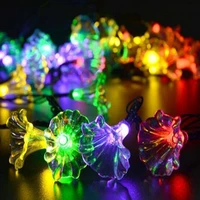 led outdoor solar lamps flower leds solar string lights fairy holiday christmas party garlands solar garden waterproof lights