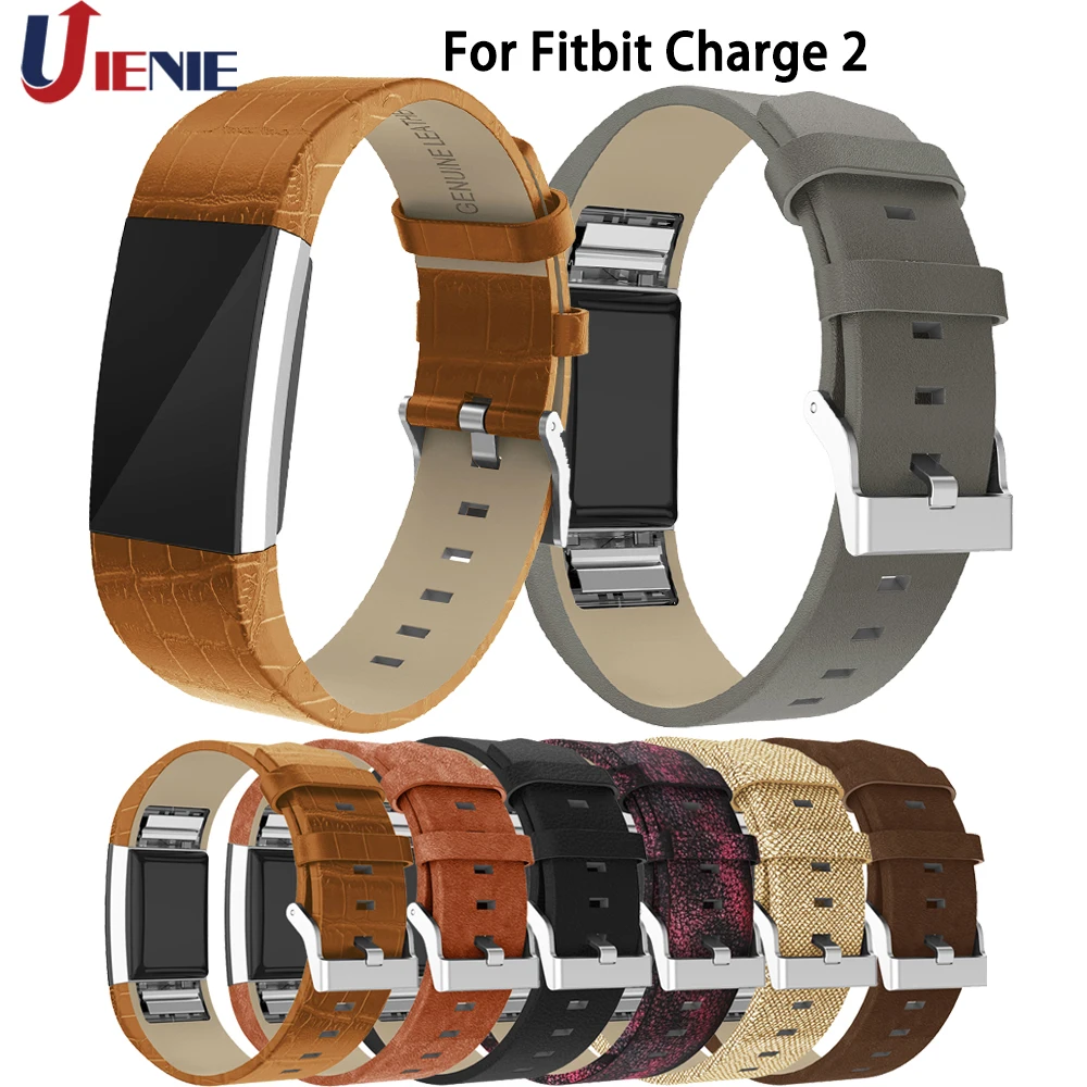 Ремешок для наручных часов браслет Fitbit Charge 2 кожаный спортивный ремешок умных