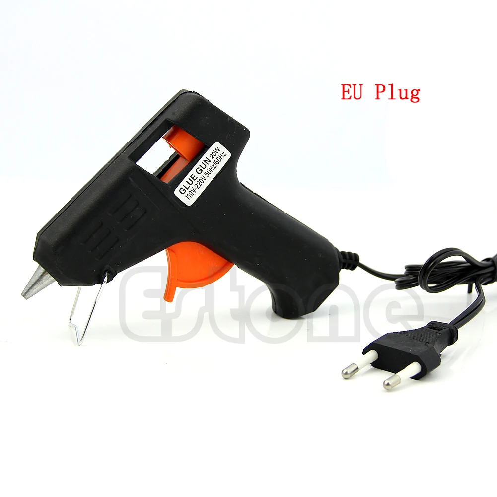 

1Pc Art Craft Repair Tool 20W Electric Heating Hot Melt Glue Gun Sticks Trigger EU plug G08 Great Value April 4