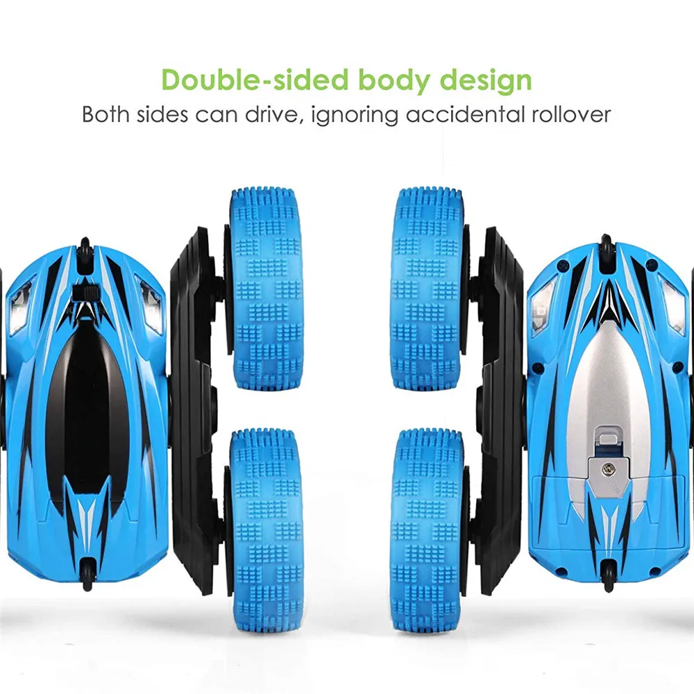 JJRC D828 1/24 Мини RC Автомобиль 2,4G 4WD двухсторонний трюк Rc автомобиль вращение на 360 градусов W/светодиодный светильник игрушка подарки для детей горячий автомобиль