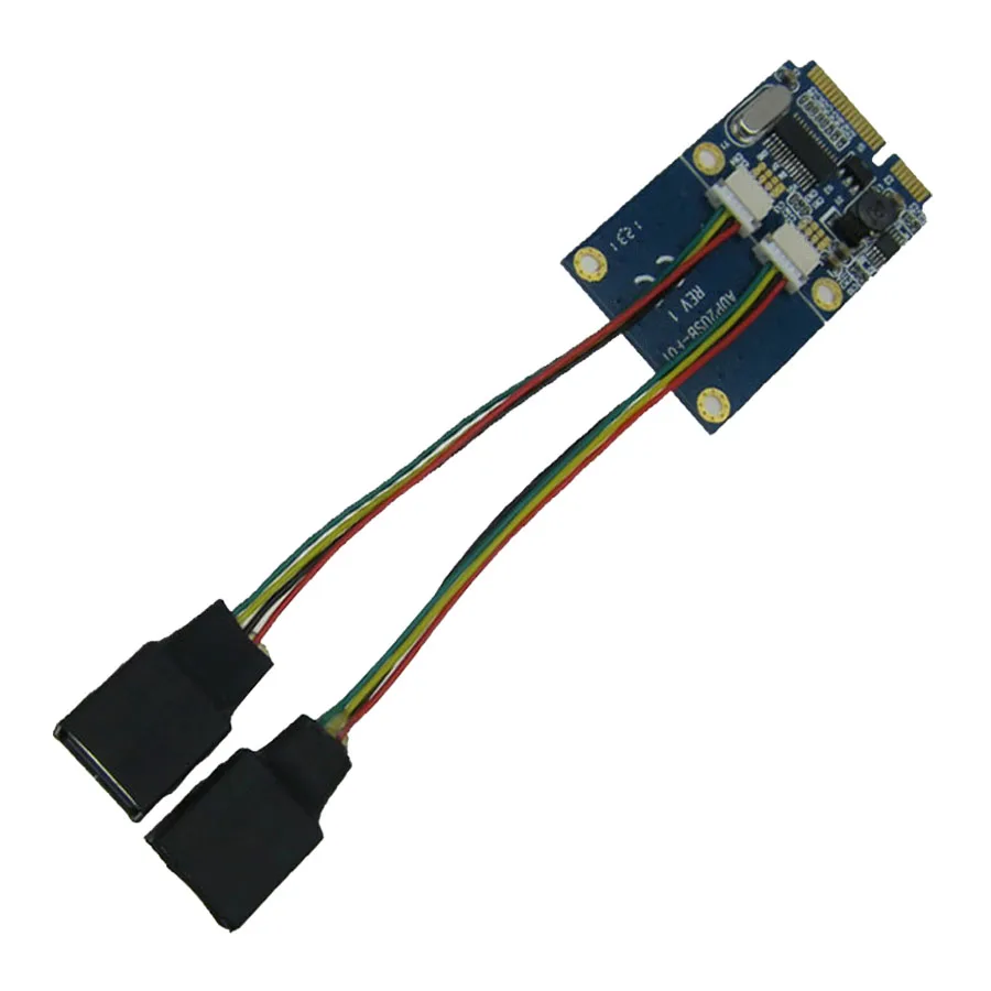 Двойной USB 2 0 Женский Для Mini pcie pci express PCI E Express адаптер карта для флэш диска и Wifi