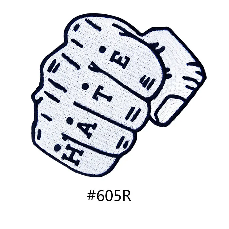 605-R Embird нашивки вышитые нашивки вышивка смешное слово говорящий ceo-friendly ручной работы 3D аппликация патч для джинсов нашивки - Цвет: 605-R