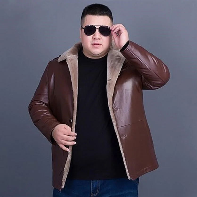 Новое мужское пальто из овчины верхняя одежда Меховая зимняя куртка MLS S1918