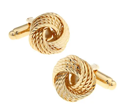 Запонки в форме узла для мужчин модный узел дизайн высокое качество Медь Горячая