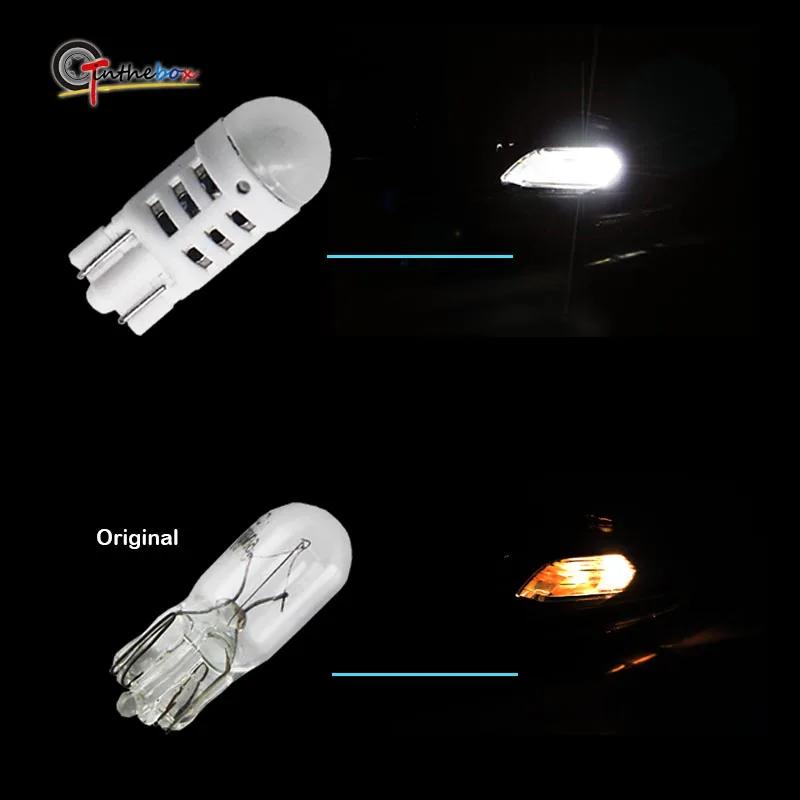 4 шт. светодиодные лампы для салона автомобиля указателя поворота 12 В T10 W5W 194