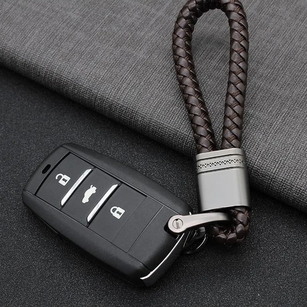 DSYCAR 1 шт. ручной работы из микрофибры Кожаный Плетеный брелок автомобильный ключ подвеска со специальной отверткой для универсальных автомобилей