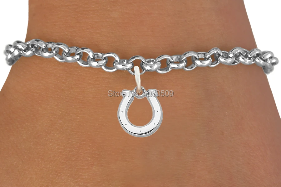 30pcs/lot My shape brand sport style zinc alloy Indianapolis Colts football team logo link chain bracelets | Украшения и