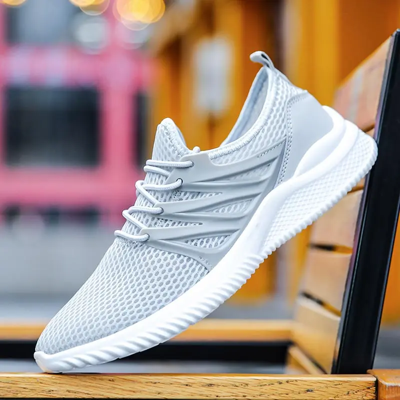 

Summer Breathable Men Sneakers for Running Shoes Men's Sport Shoes Sports Gray Playeras De Hombre Footwear Gym Athletic C-276