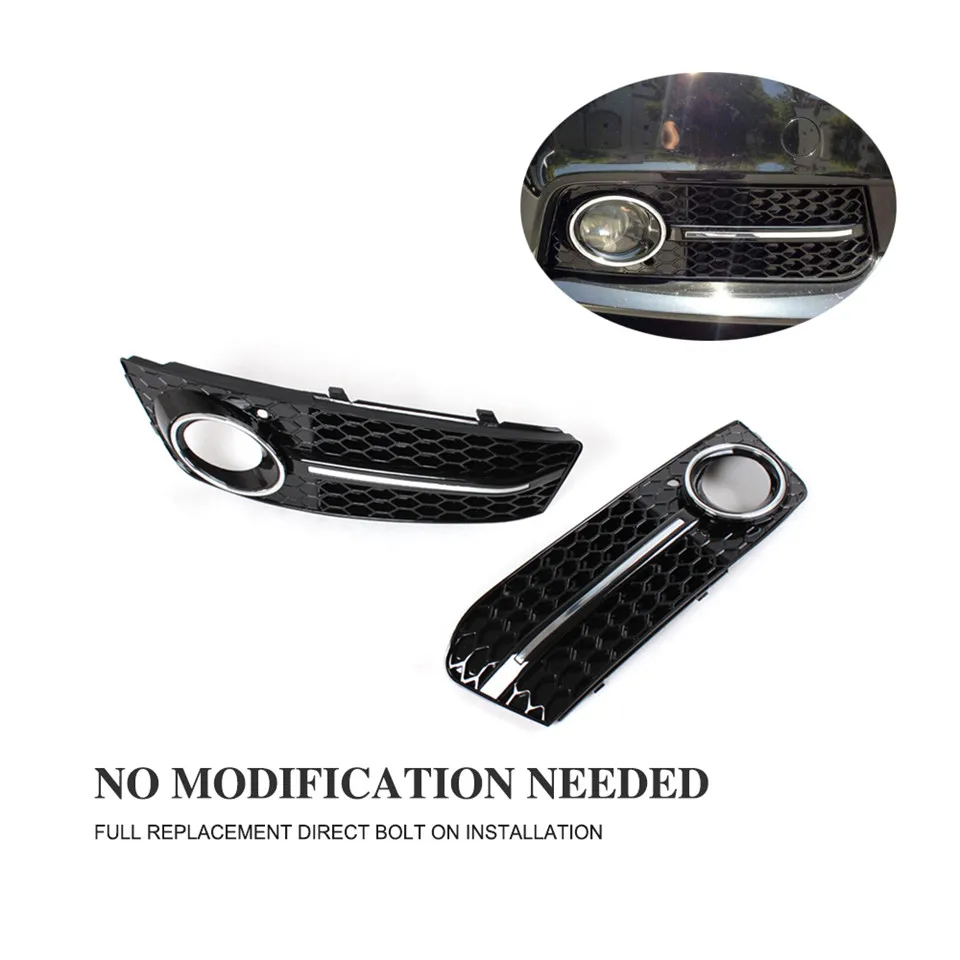 2PCS/Set Front Fog Lamp Covers Light Mask Trim Frame for Audi A4 B8 Standard Bumper Sedan 4-Door Non Sline S4 2009-2012 | Автомобили и