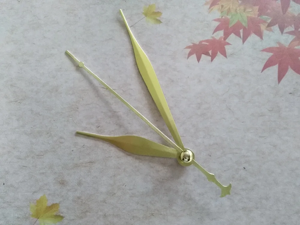 Wholesale 50SETS Clock Quartz Metal Gold Arrows Clock Hands DIY Repair Desk Clock Accessories