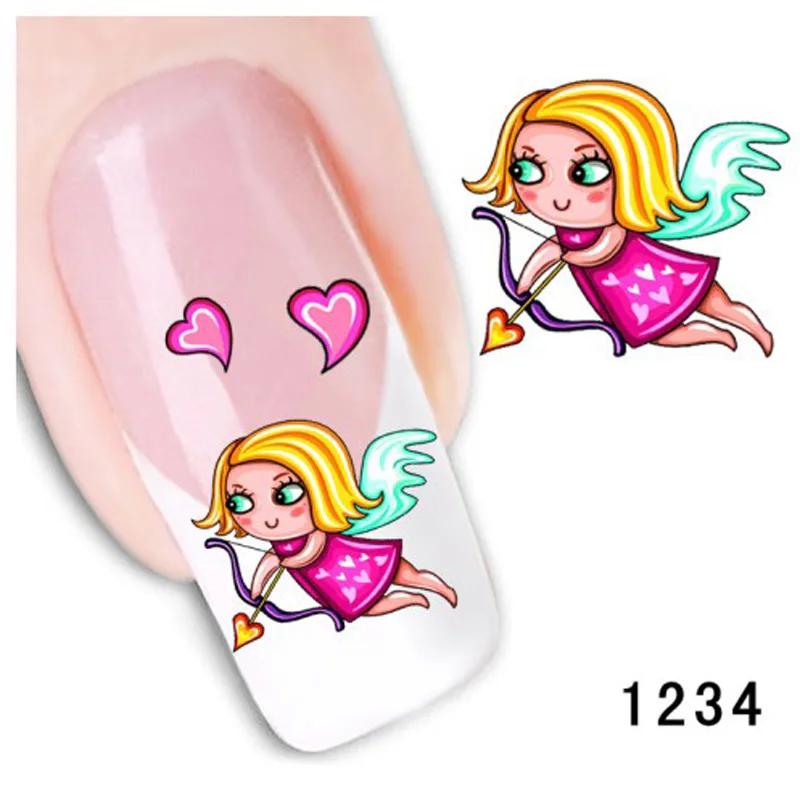 AddFavor 4 шт. стикер для дизайна ногтей Мультяшные животные бабочка сексуальная