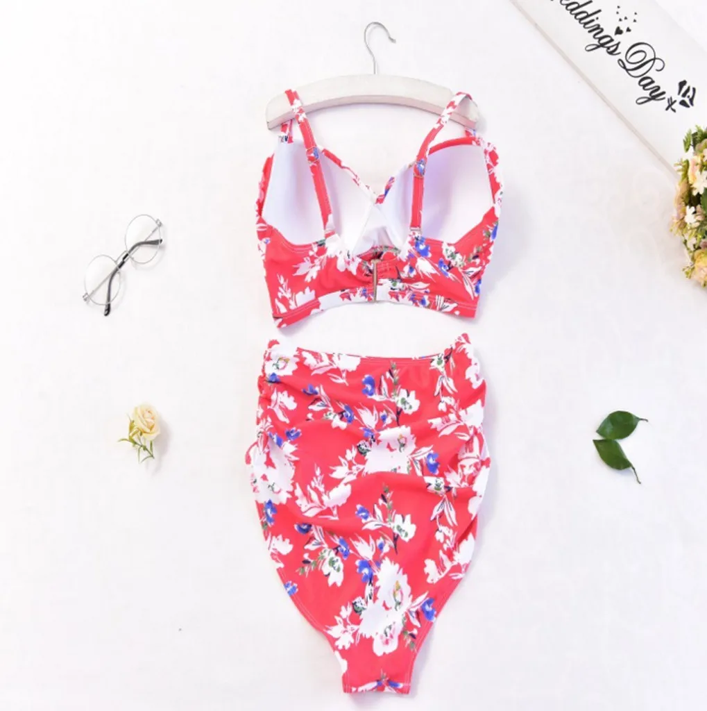 2019 Эротическое бандаж-бикини женские большие размеры печать мягкие бикини и