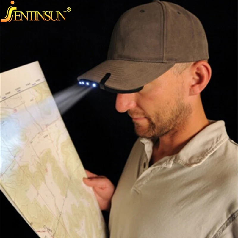 Фара 5 светодиодов глава свет небольшой мини-Батарея работает черный фары для