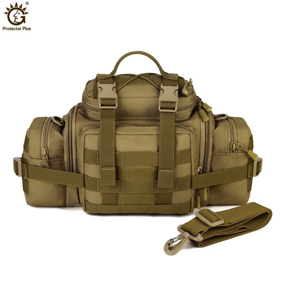 Multifunction Outdoor Large Capacity Sports Shoulder Bag  Handbag Military Black Tactical Bag Pocket sports riding pocket