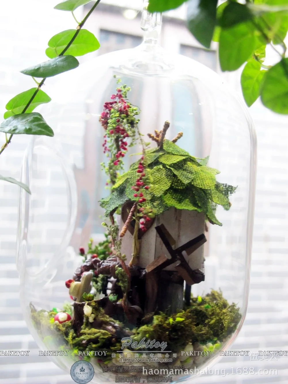 GN01 diy стеклянный шар деревянные кукольные домики миниатюрный кукольный домик набор-джунгли ведьма