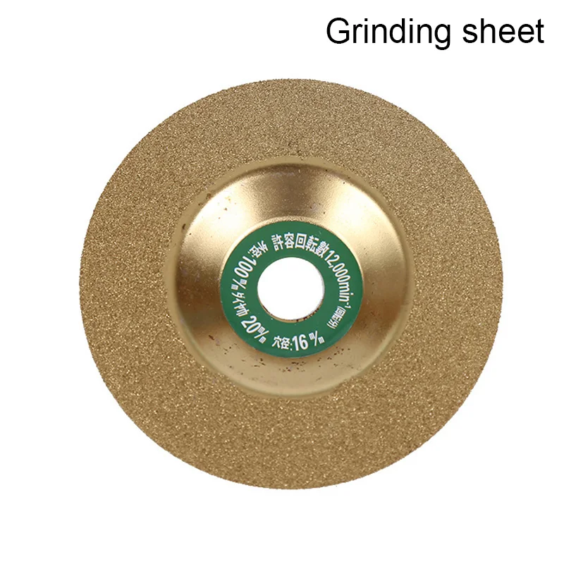 Gold Grinding Wheel 1 шт. 100 мм алмазные пильные диски дисковые колеса стекло керамические режущие колеса для углошлифовальной машины WWO66 - Цвет: Gold Grinding Wheel