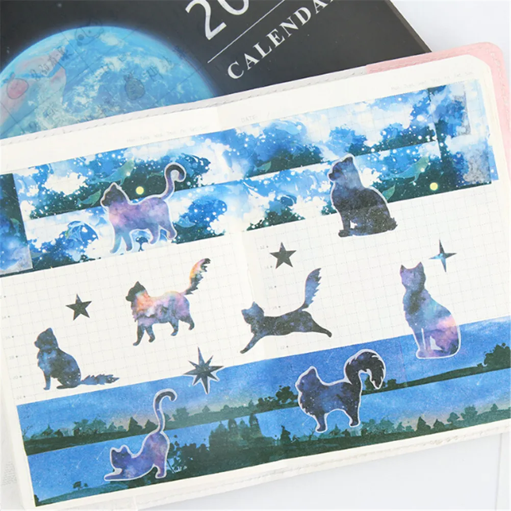 6Pcs/Set Star Cats Label Stickers Set Decorative Stationery For Moto Car &amp Suitcase Cool Fashion Laptop Toys | Игрушки и хобби
