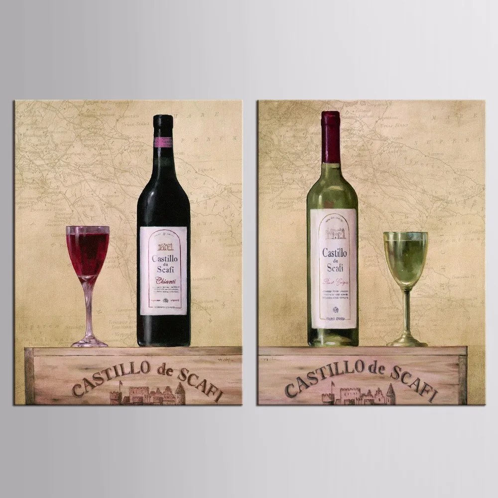 Горячая Распродажа 2 шт./компл. ресторанная стеклянная Серия Холст принты