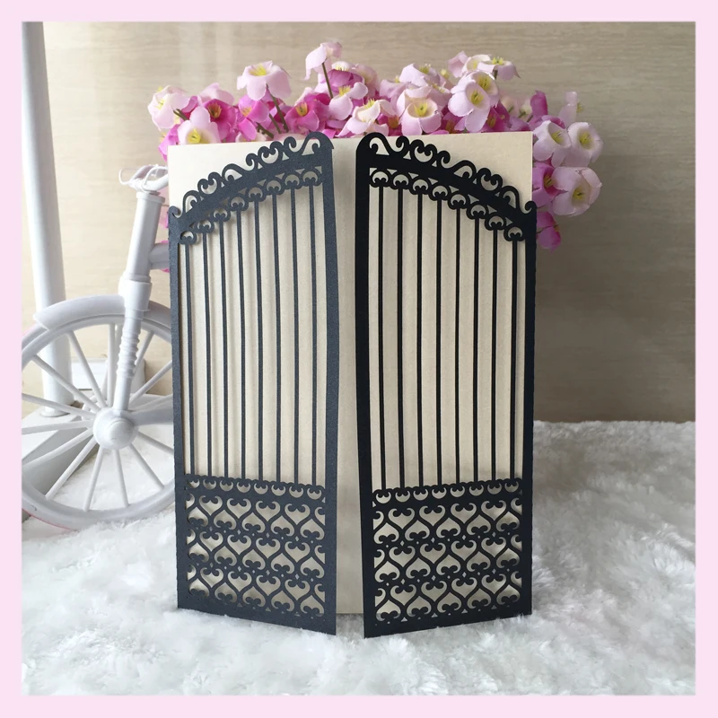 12 шт./лот Бесплатная доставка Лазерная резка 250 г/кв. М МЕРЦАЮЩАЯ бумага свадебная