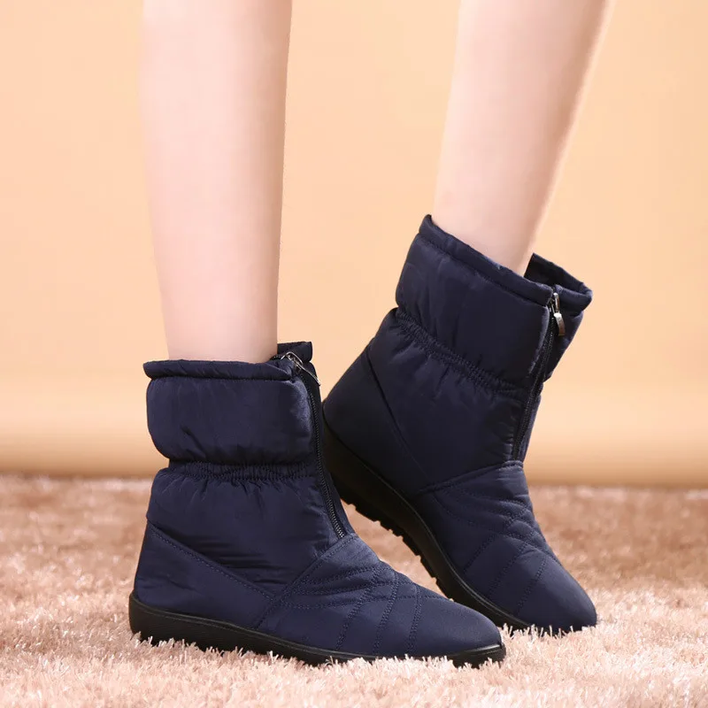 2017 Зимние Сапоги водонепроницаемые женские сапоги мягкая теплая обувь для мам