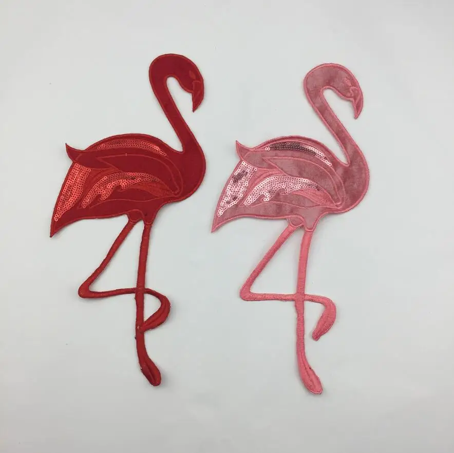 Explosion models sequin embroidery flamingo cloth stickers DIY fashion foreign sweater clothing accessories | Дом и сад