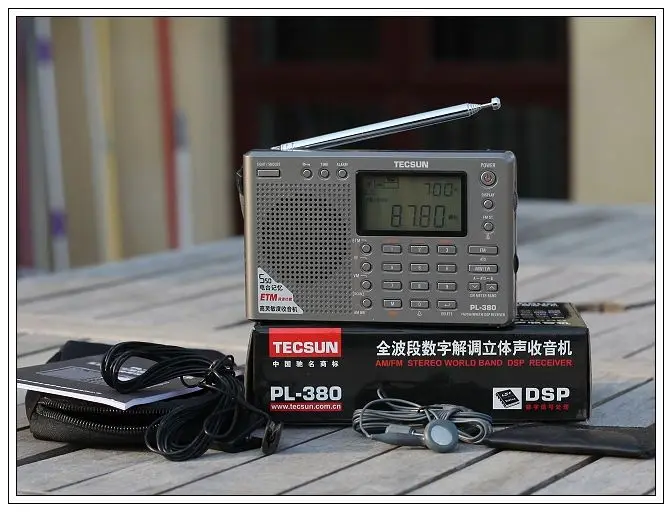 Tecsun PL 380 PL380 с широким диапазоном цифровой PLL Портативный Радио FM стерео/LW/SW/MW