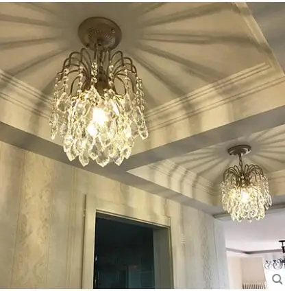 L American Hall chandelier corridor crystal European simple restaurant dining table single head lamp led | Лампы и освещение