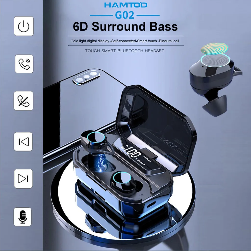 VOBERRY Mini True беспроводная гарнитура TWS BT 5 0 IP67 стерео наушники HIFI вход